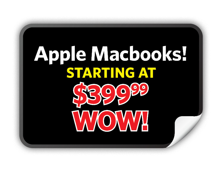Apple Macbooks, $399.99