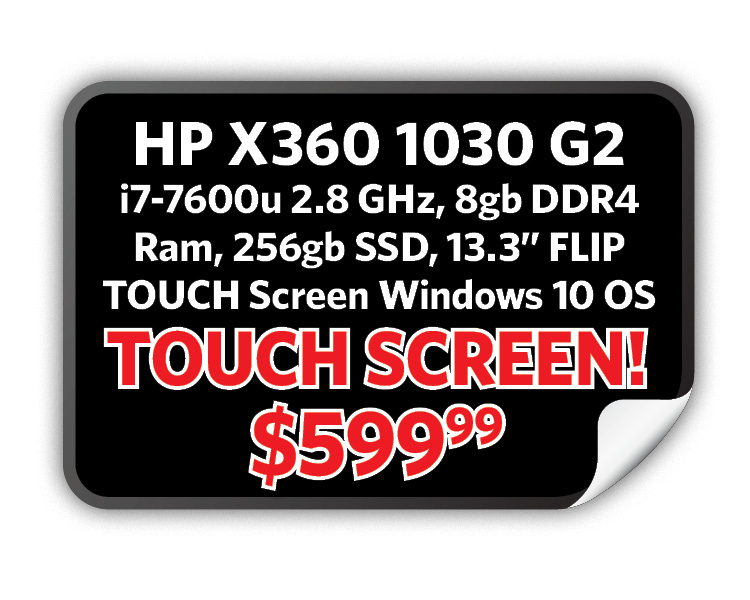 HP X360 1030 G2 Touch Screen i7, 8gb ram, 256GB SSD